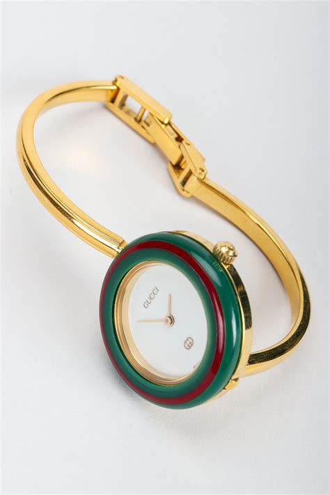 vintage gucci bezel bangle watch|gucci interchangeable bezel bangle watch.